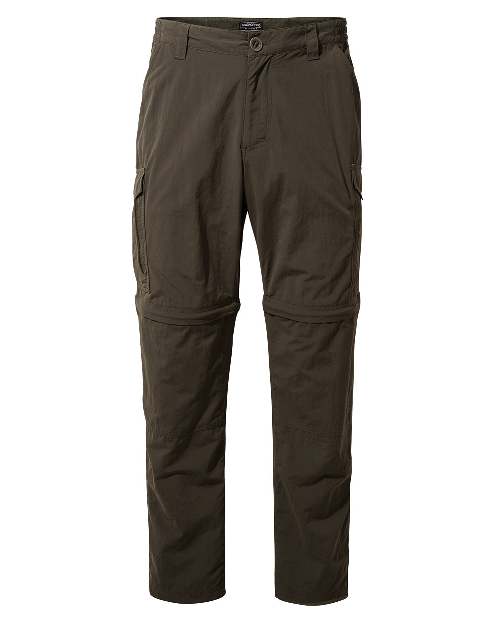 Woodland Green Coloured Craghoppers Mens NosiLife Convertible II Trousers On A White Background 