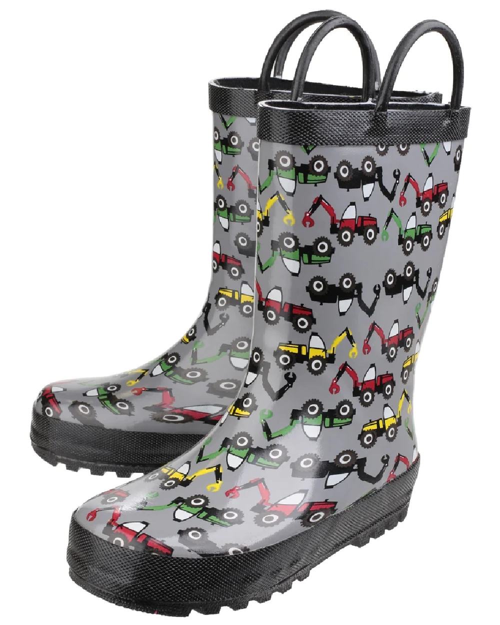 Wotswold Childrens Puddle Waterproof Pull On Boots in Digger 