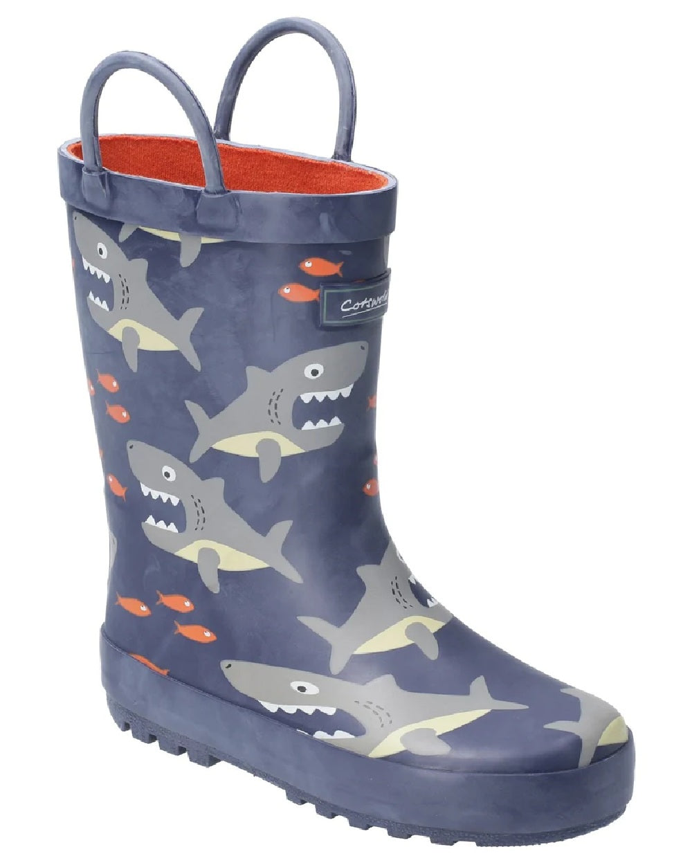 Wotswold Childrens Puddle Waterproof Pull On Boots in Shark 