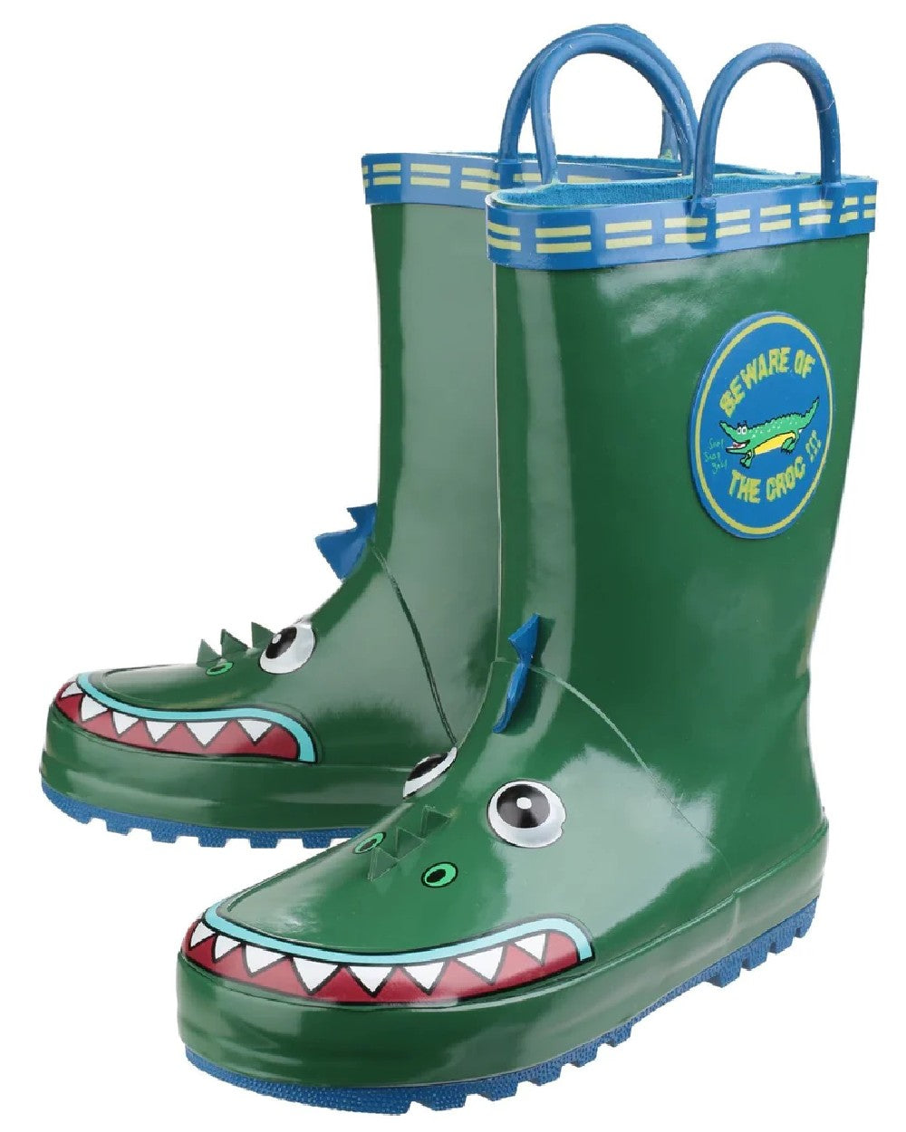 Wotswold Childrens Puddle Waterproof Pull On Boots in Crocodile 