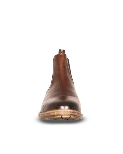 Brown coloured Xpert Mens Heritage Dexter Chelsea Boots on a white background 