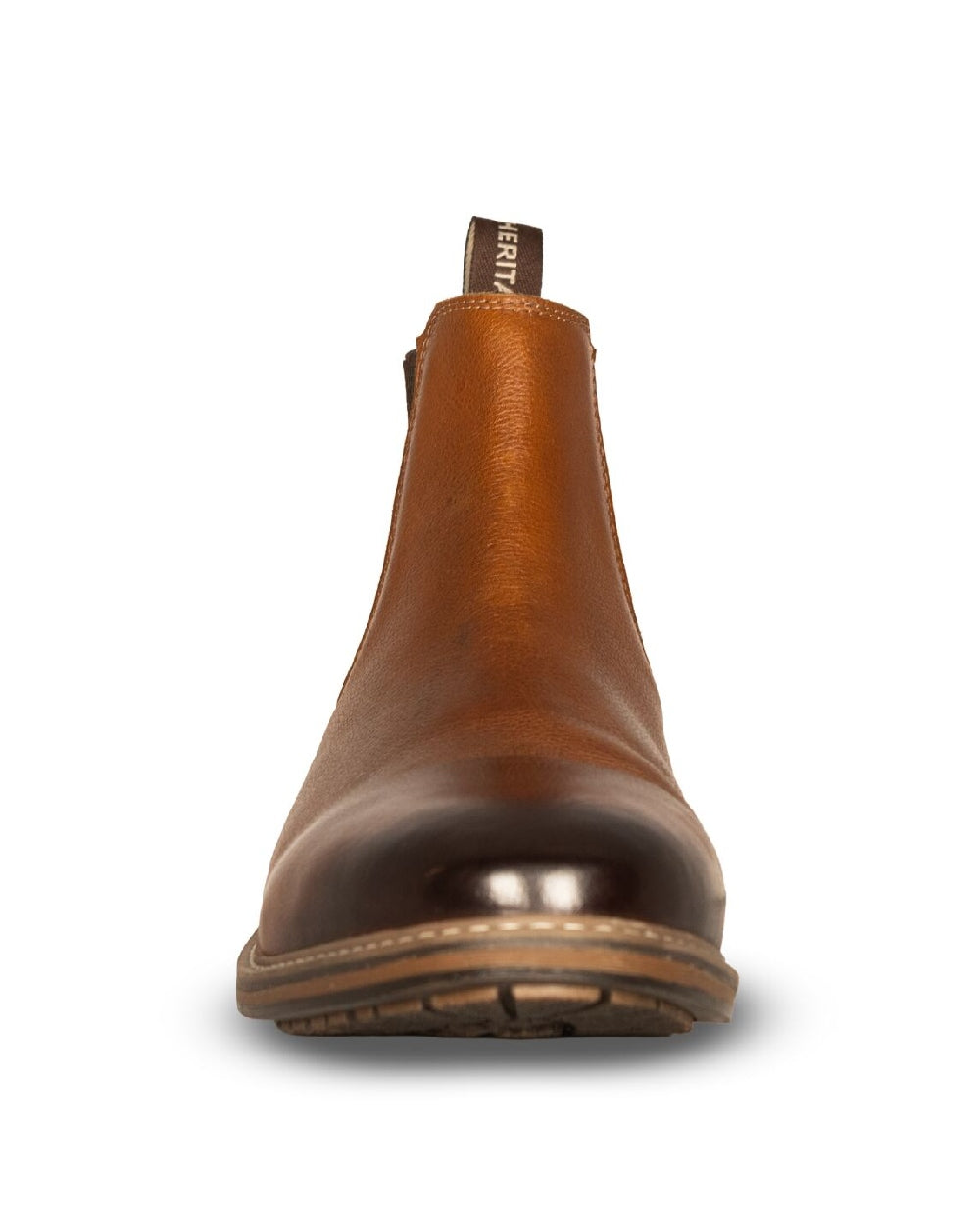 Tan coloured Xpert Mens Heritage Dexter Chelsea Boots on a white background 