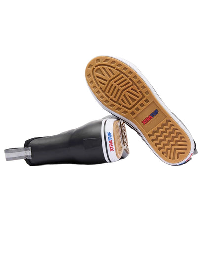 Black Coloured Xtratuf Mens 6 Ankle Deck Boots on white background 