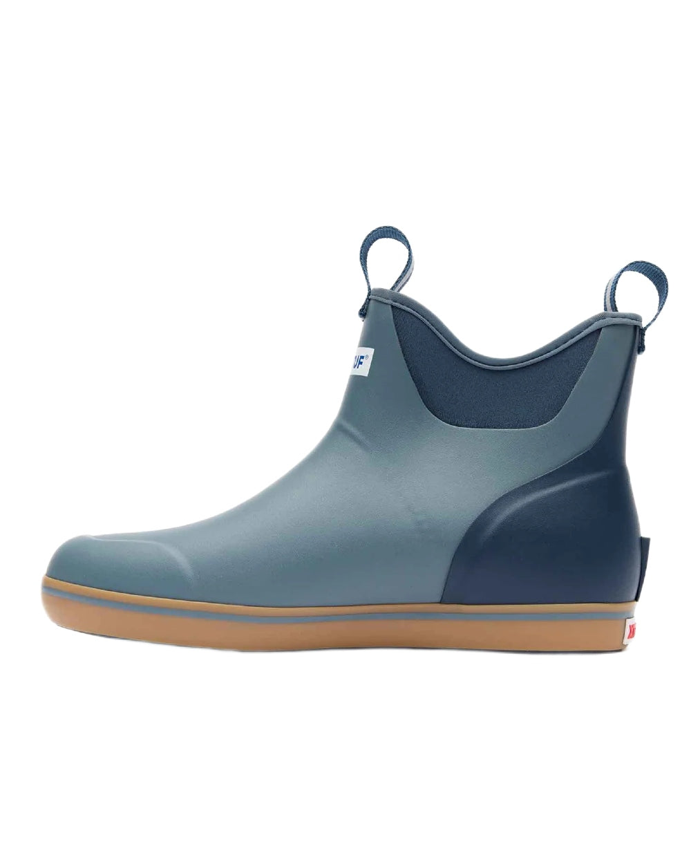 Stormy Coloured Xtratuf Mens 6 Ankle Deck Boots on white background 