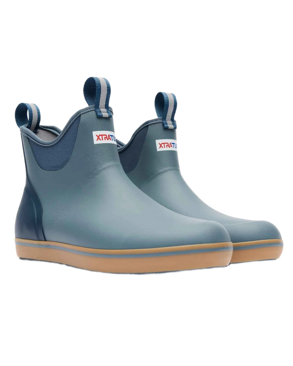 Stormy Coloured Xtratuf Mens 6 Ankle Deck Boots on white background 