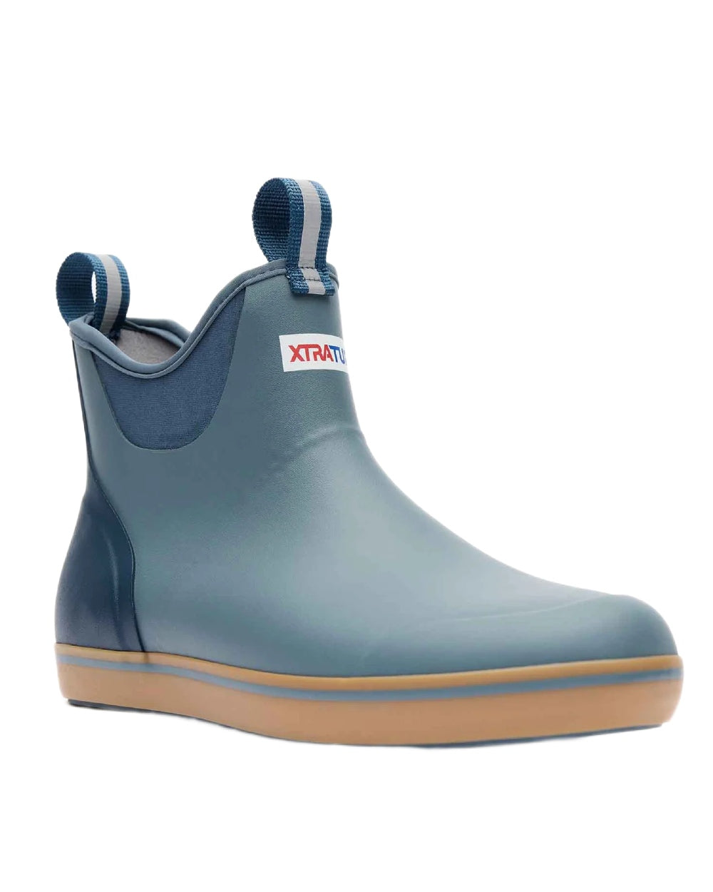 Stormy Coloured Xtratuf Mens 6 Ankle Deck Boots on white background 