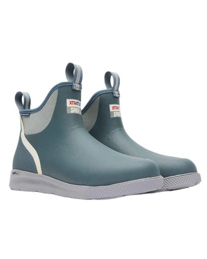 Stormy Coloured Xtratuf Mens 6&quot; Ankle Deck Sport Boots on white background 