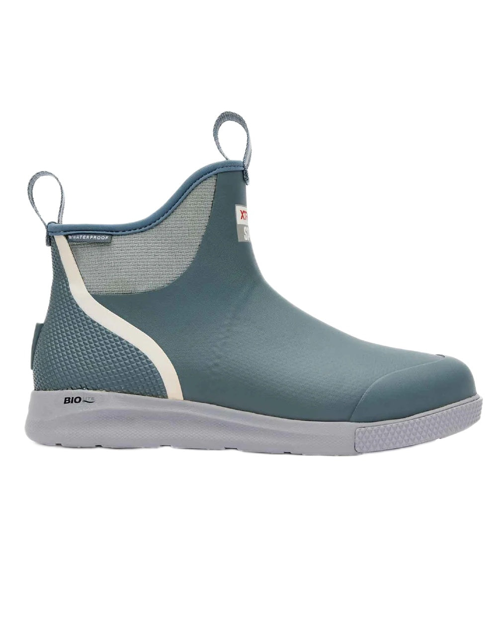 Stormy Coloured Xtratuf Mens 6" Ankle Deck Sport Boots on white background 