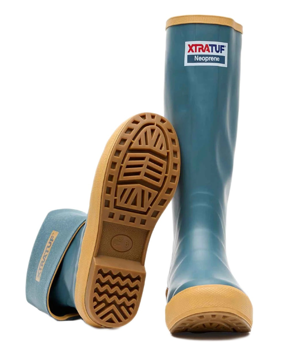Marine Coloured Xtratuf Womens 15" Legacy Fishing Boots on white background 