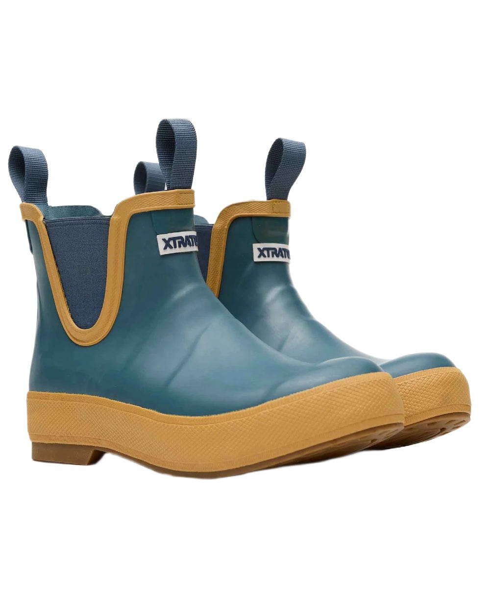 Marine Coloured Xtratuf Womens 6" Legacy Ankle Deck Boots on white background 