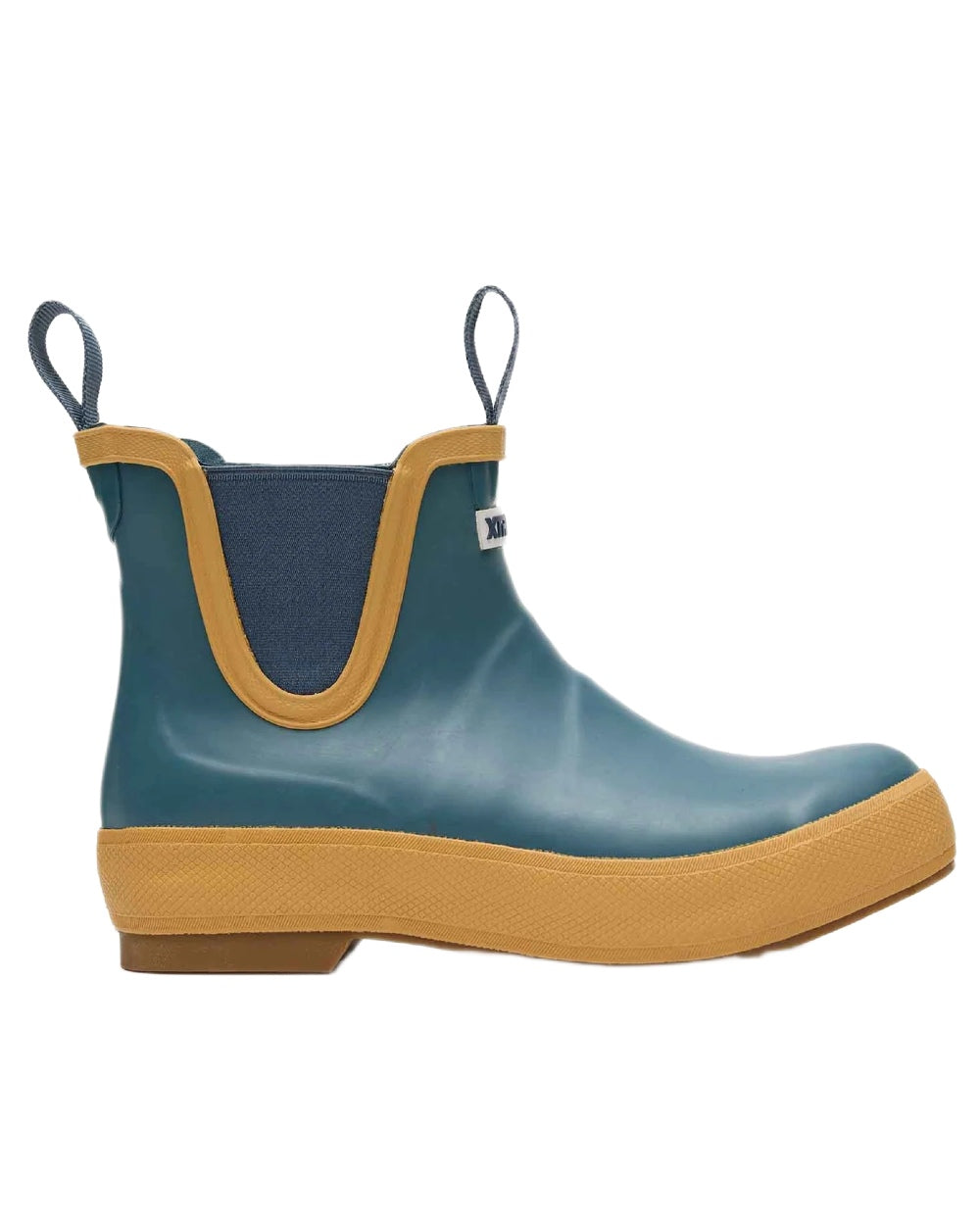 Marine Coloured Xtratuf Womens 6" Legacy Ankle Deck Boots on white background 