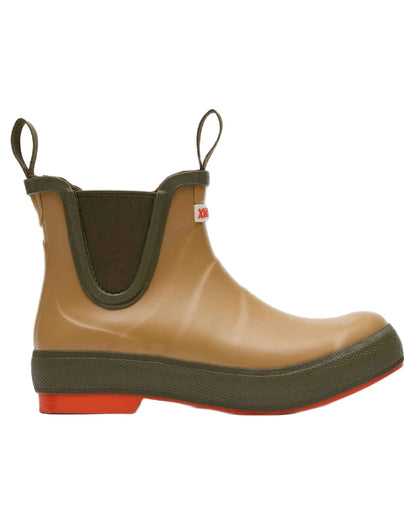 Sahara Coloured Xtratuf Womens 6" Legacy Ankle Deck Boots on white background 