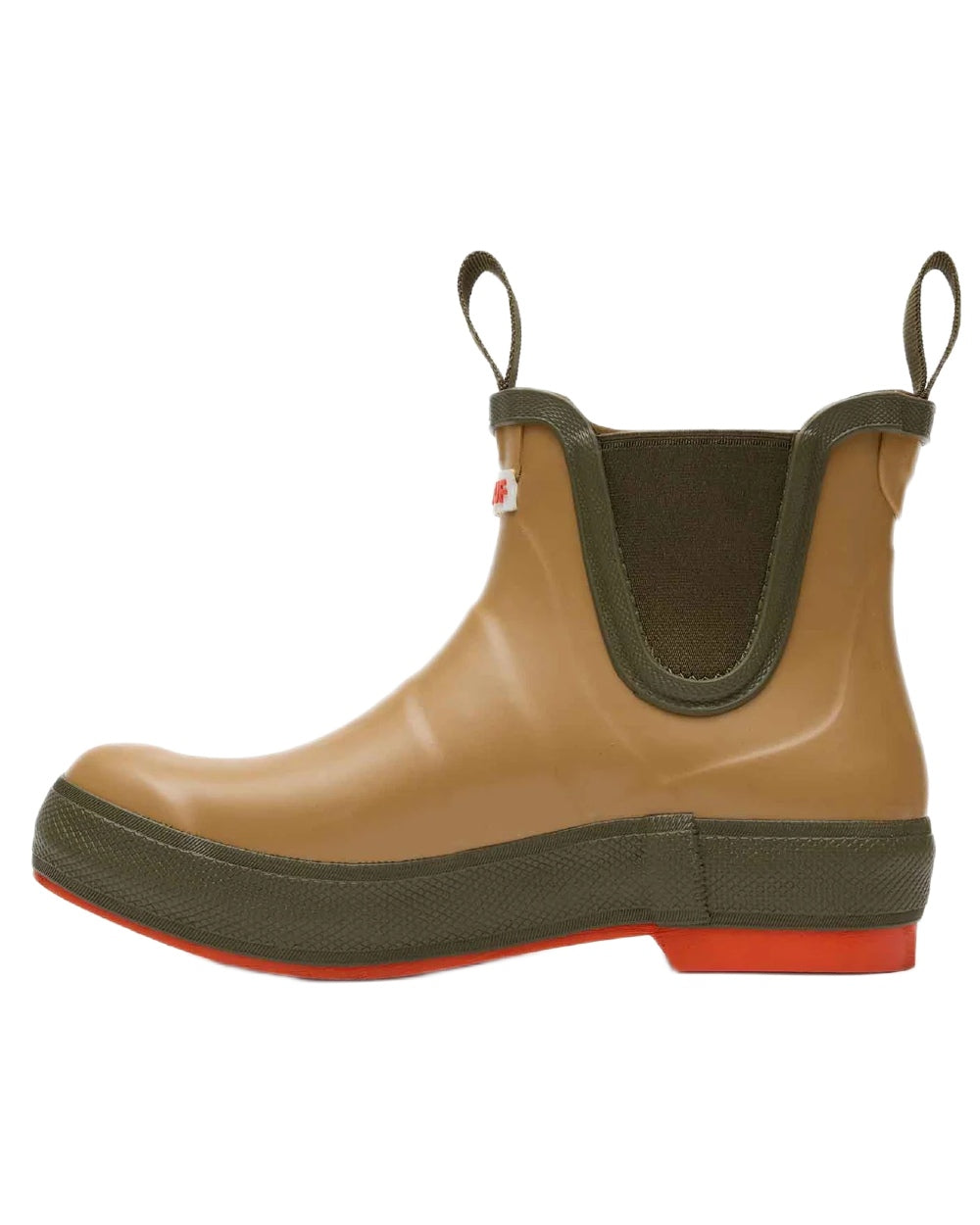 Sahara Coloured Xtratuf Womens 6" Legacy Ankle Deck Boots on white background 