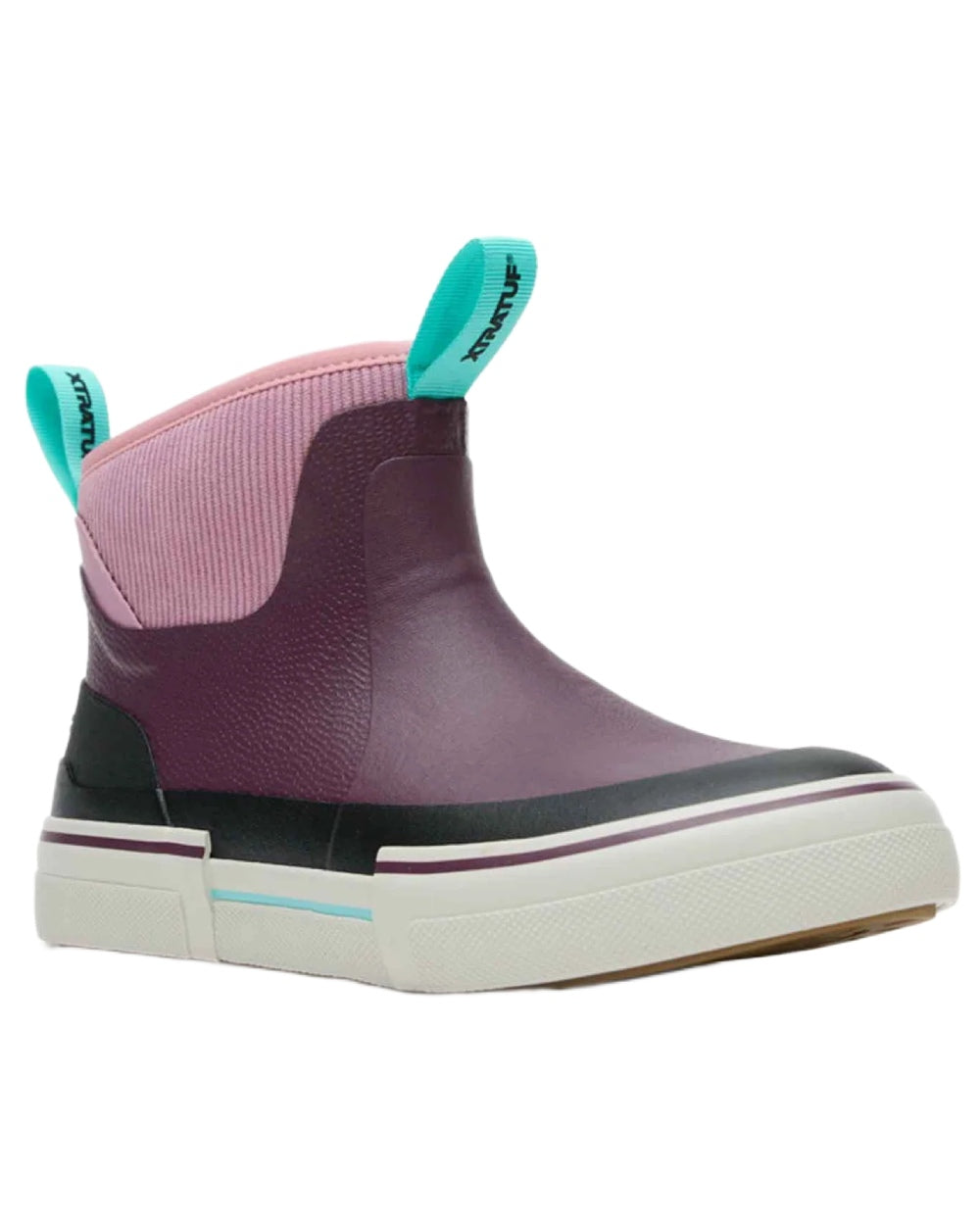 Fig coloured Xtratuf Womens Out Of The Ordinary Deck Boots on white background 