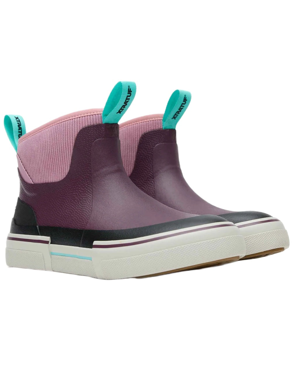 Fig coloured Xtratuf Womens Out Of The Ordinary Deck Boots on white background 