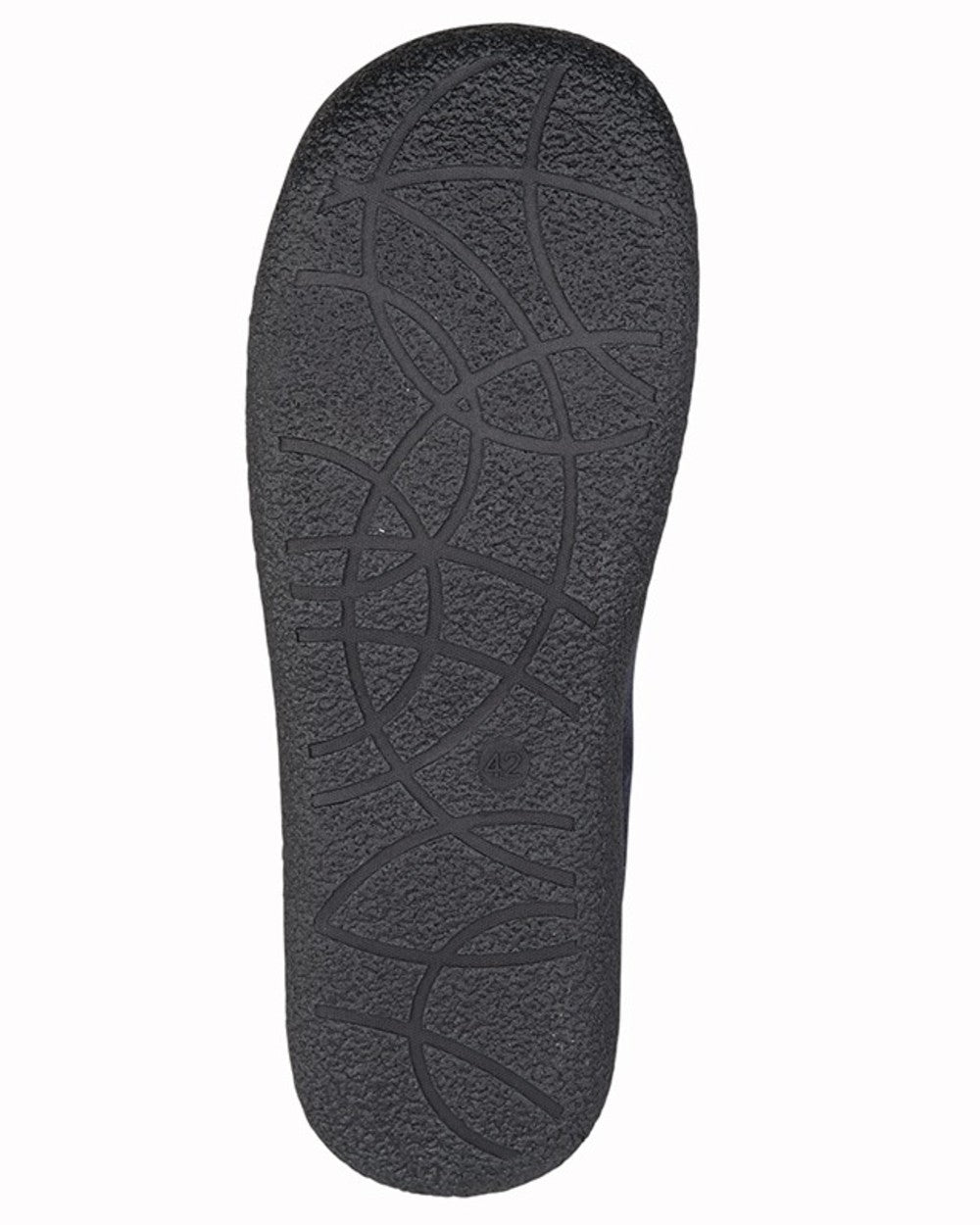Black coloured Zedzzz Mens Alex Centre Seam Mule Slippers on white background 