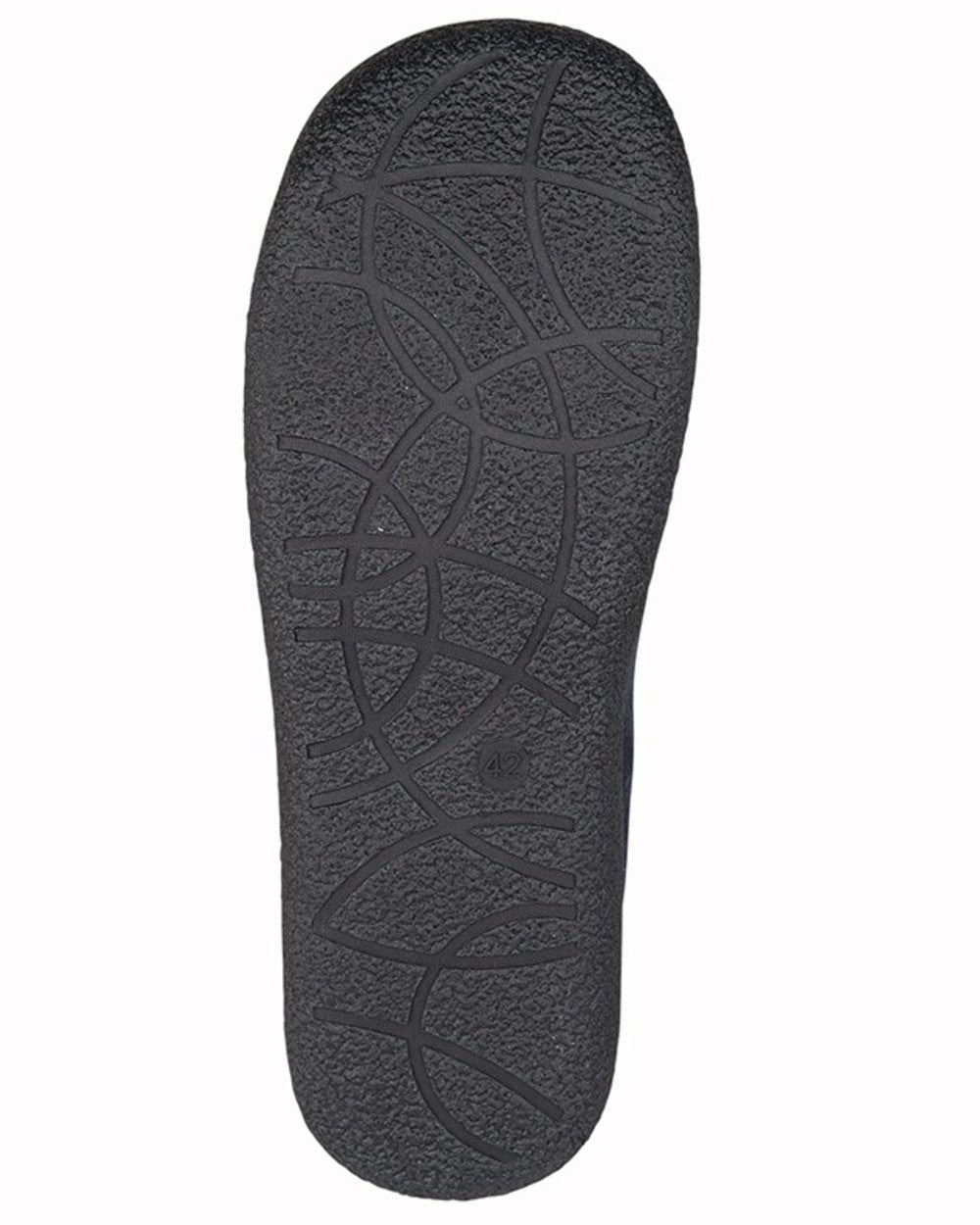 Navy coloured Zedzzz Mens Alex Centre Seam Mule Slippers on white background 