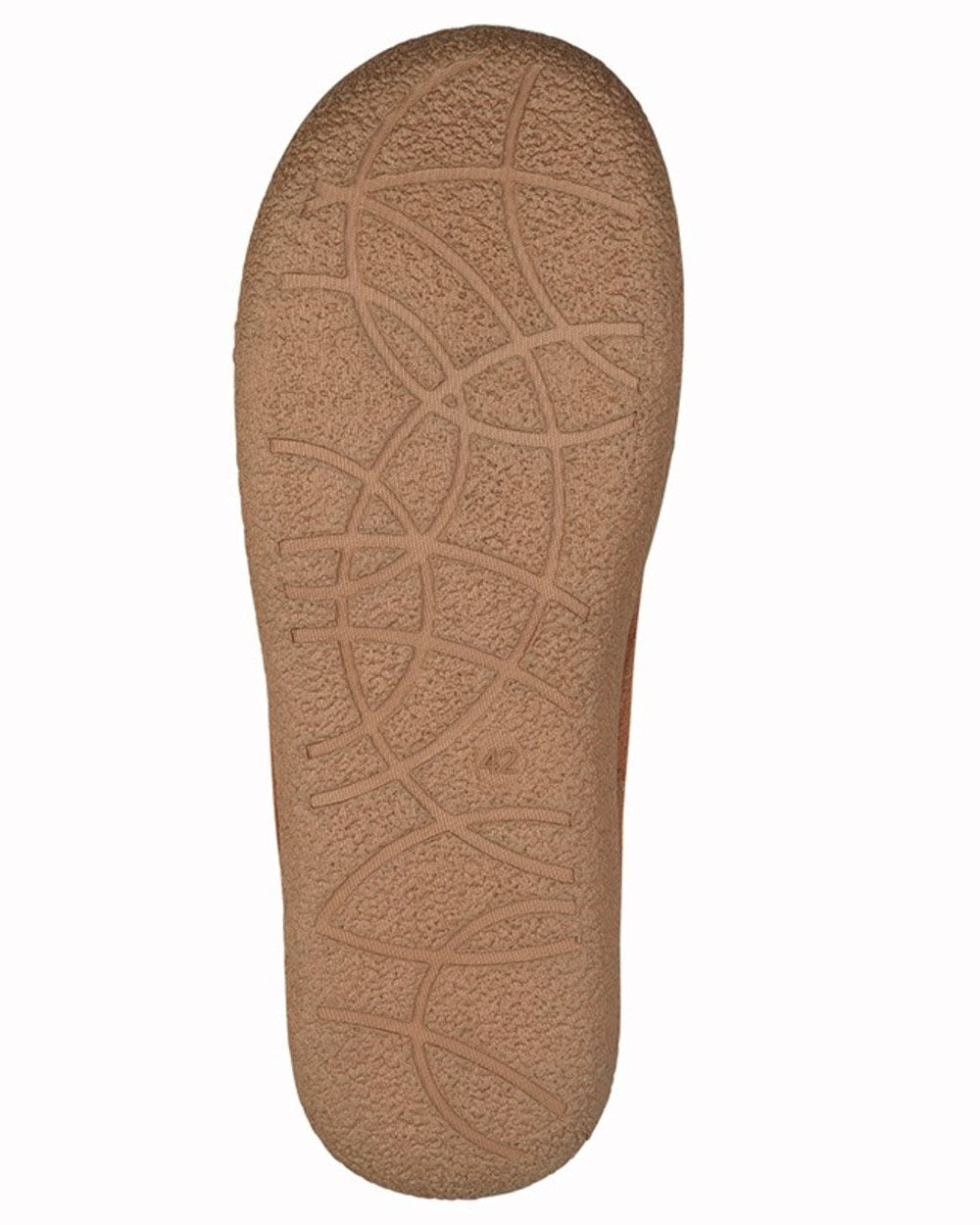 Tan coloured Zedzzz Mens Alex Centre Seam Mule Slippers on white background 