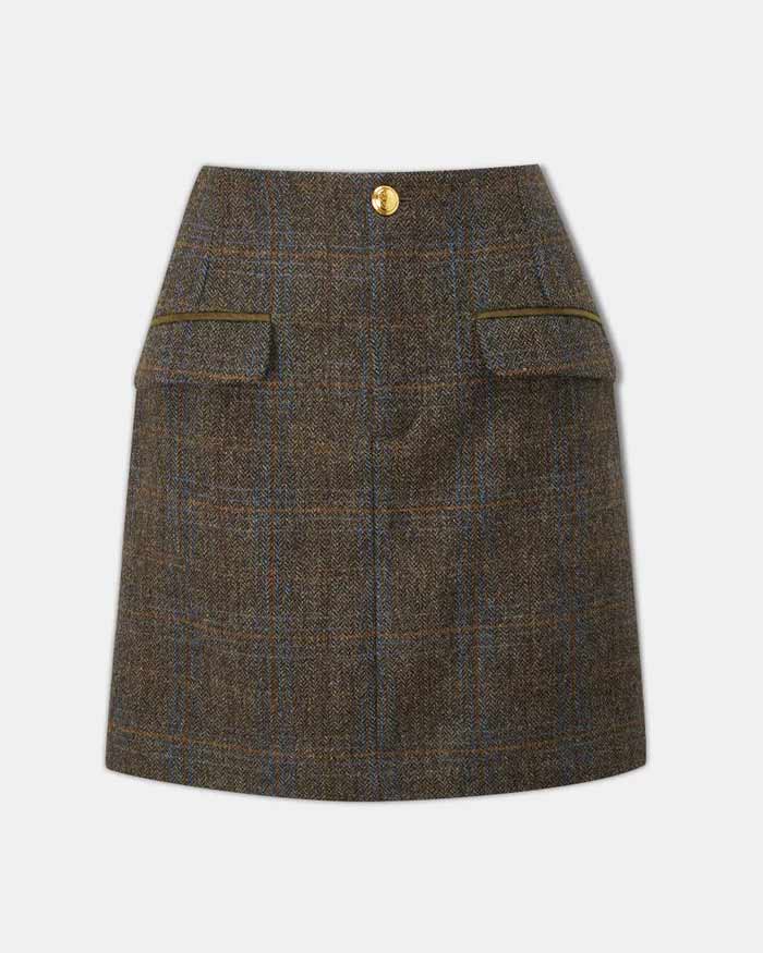 Alan Paine Womens Surrey Skirt in Taupe 