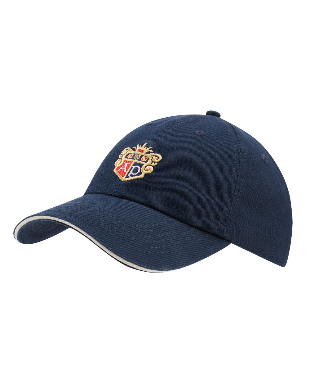 Navy Coloured Alan Paine Childrens Cotton Baseball Cap On A White Background