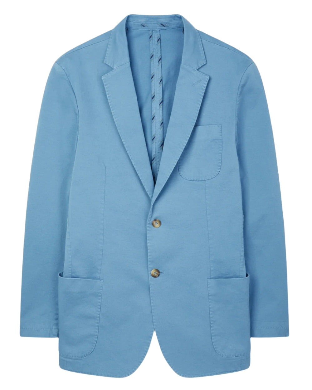Airforce Coloured Alan Paine Mens Heymouth Cotton Blazer On A White Background 