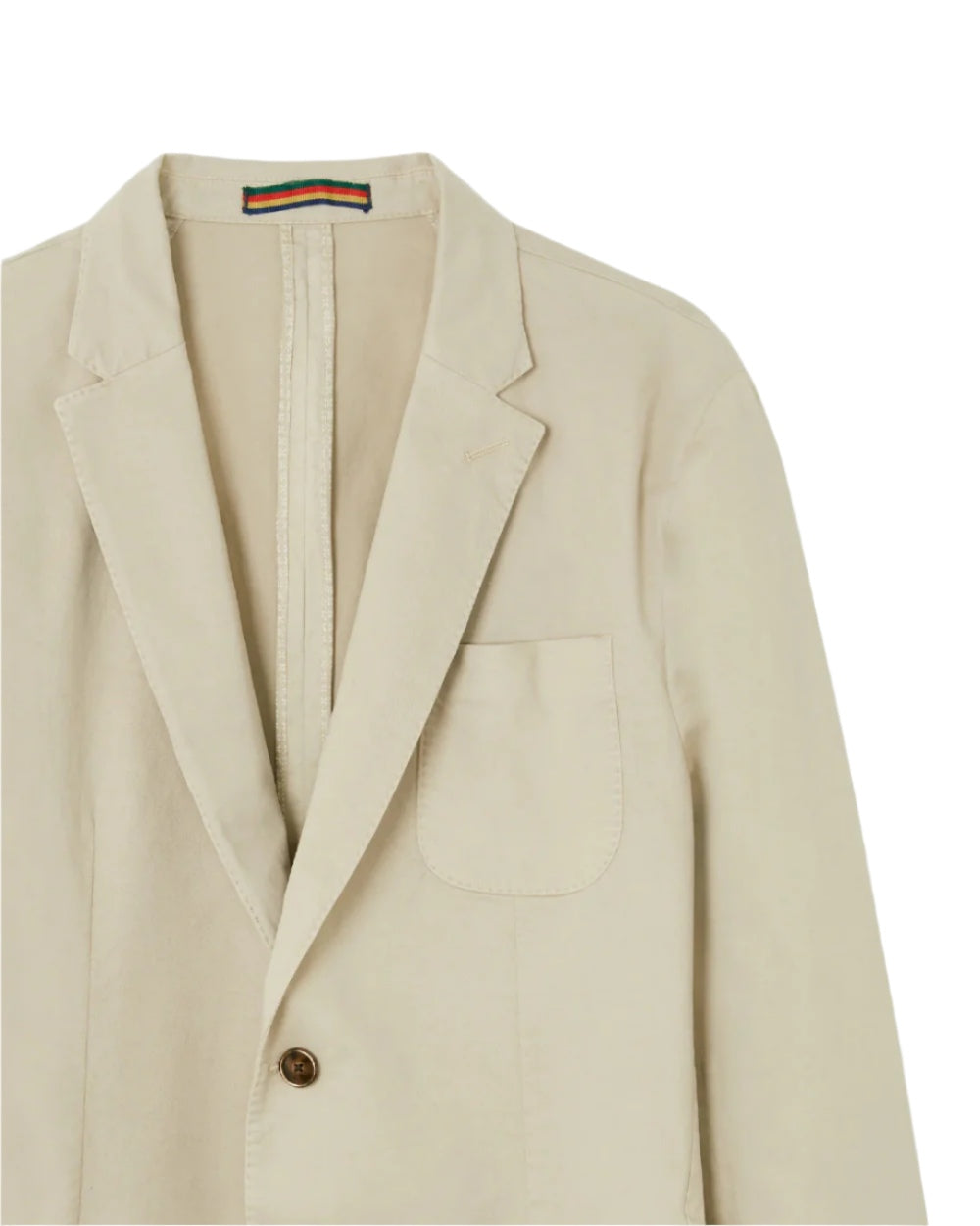 Beige Coloured Alan Paine Mens Heymouth Cotton Blazer On A White Background 