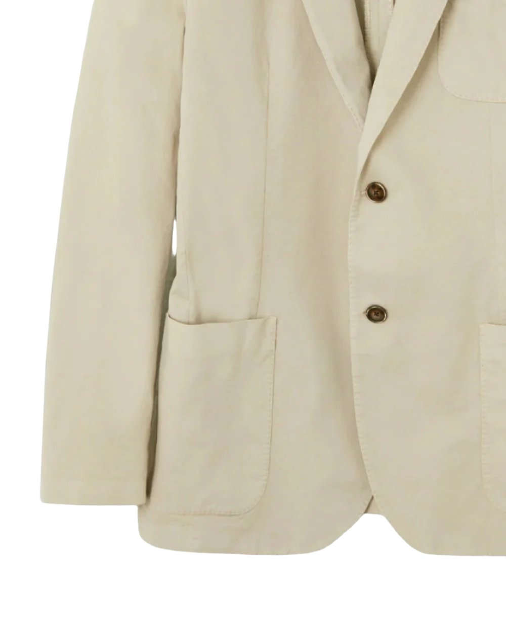 Beige Coloured Alan Paine Mens Heymouth Cotton Blazer On A White Background 
