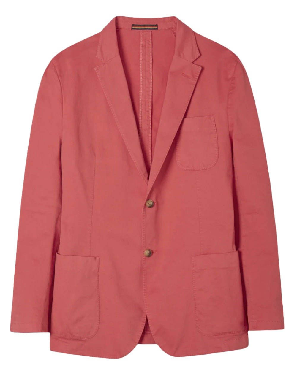Flamingo Coloured Alan Paine Mens Heymouth Cotton Blazer On A White Background 