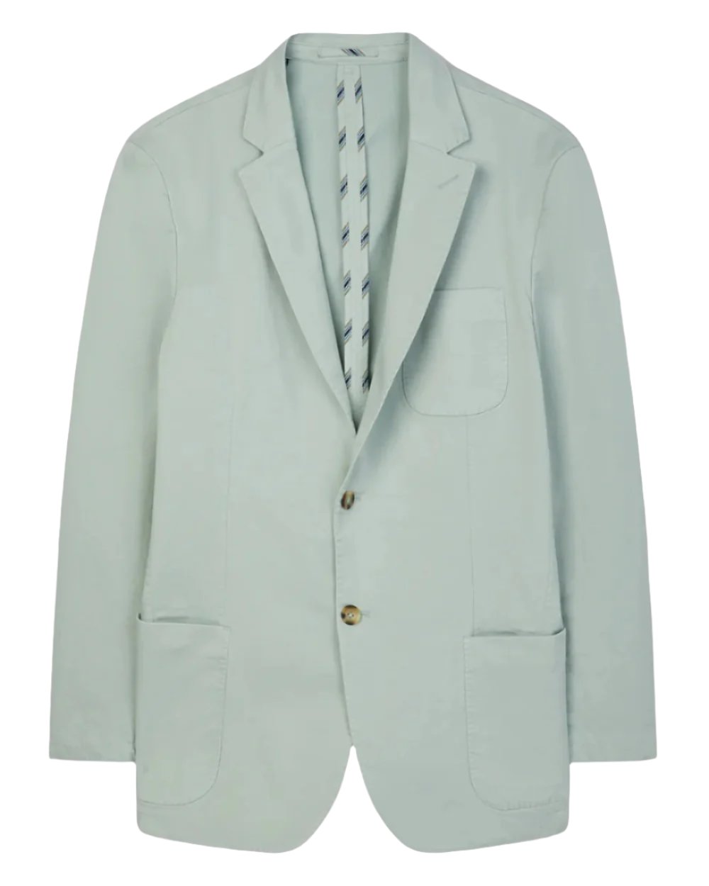 Sage Coloured Alan Paine Mens Heymouth Cotton Blazer On A White Background 