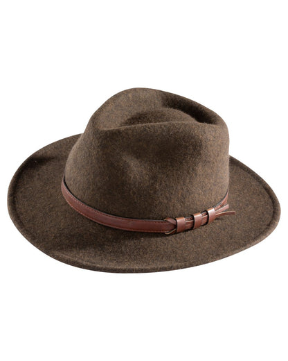 Brown Coloured Alan Paine Richmond Felt Hat On A White Background 