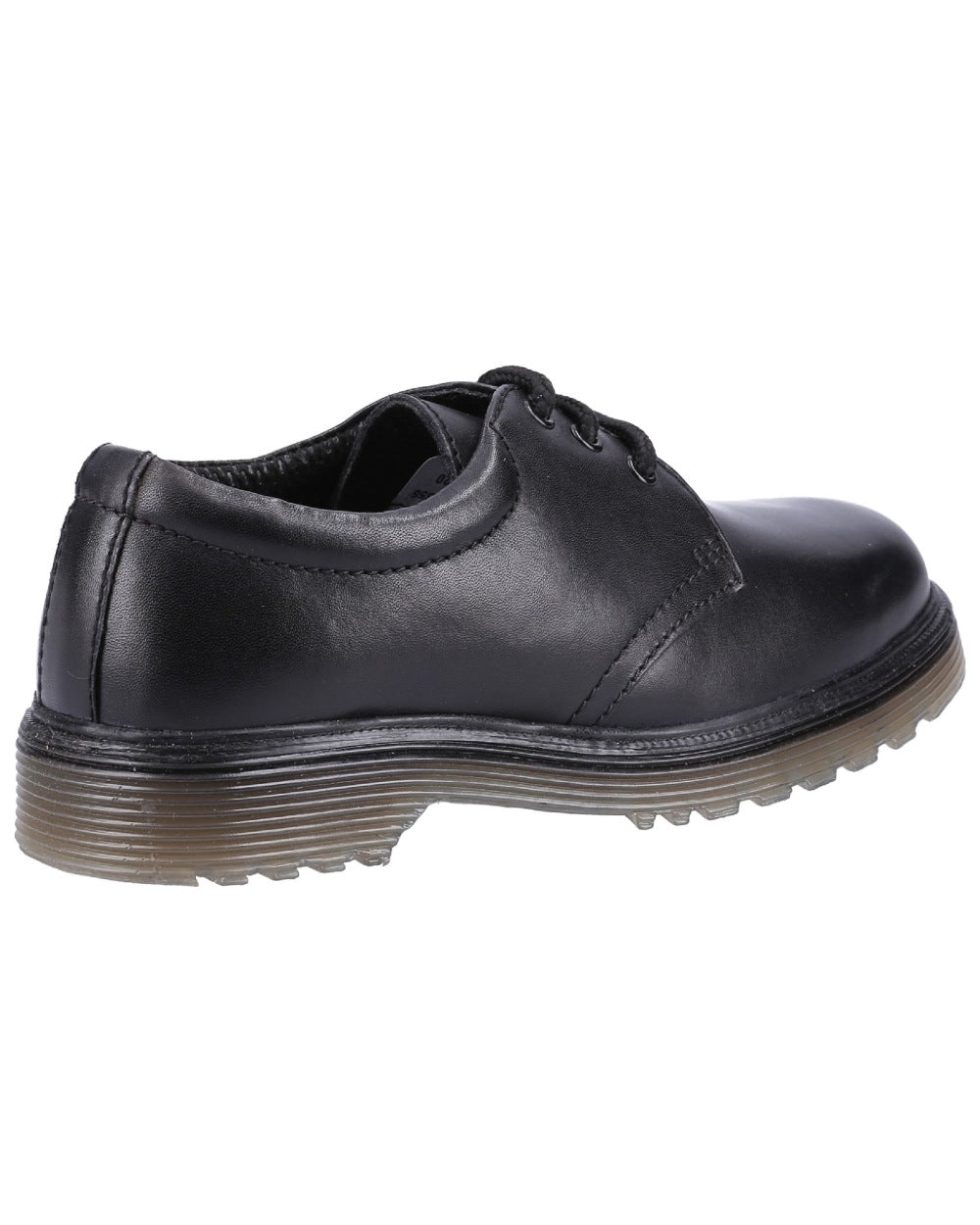 Black Coloured Amblers Aldershot Leather Gibson Shoes on a white background 