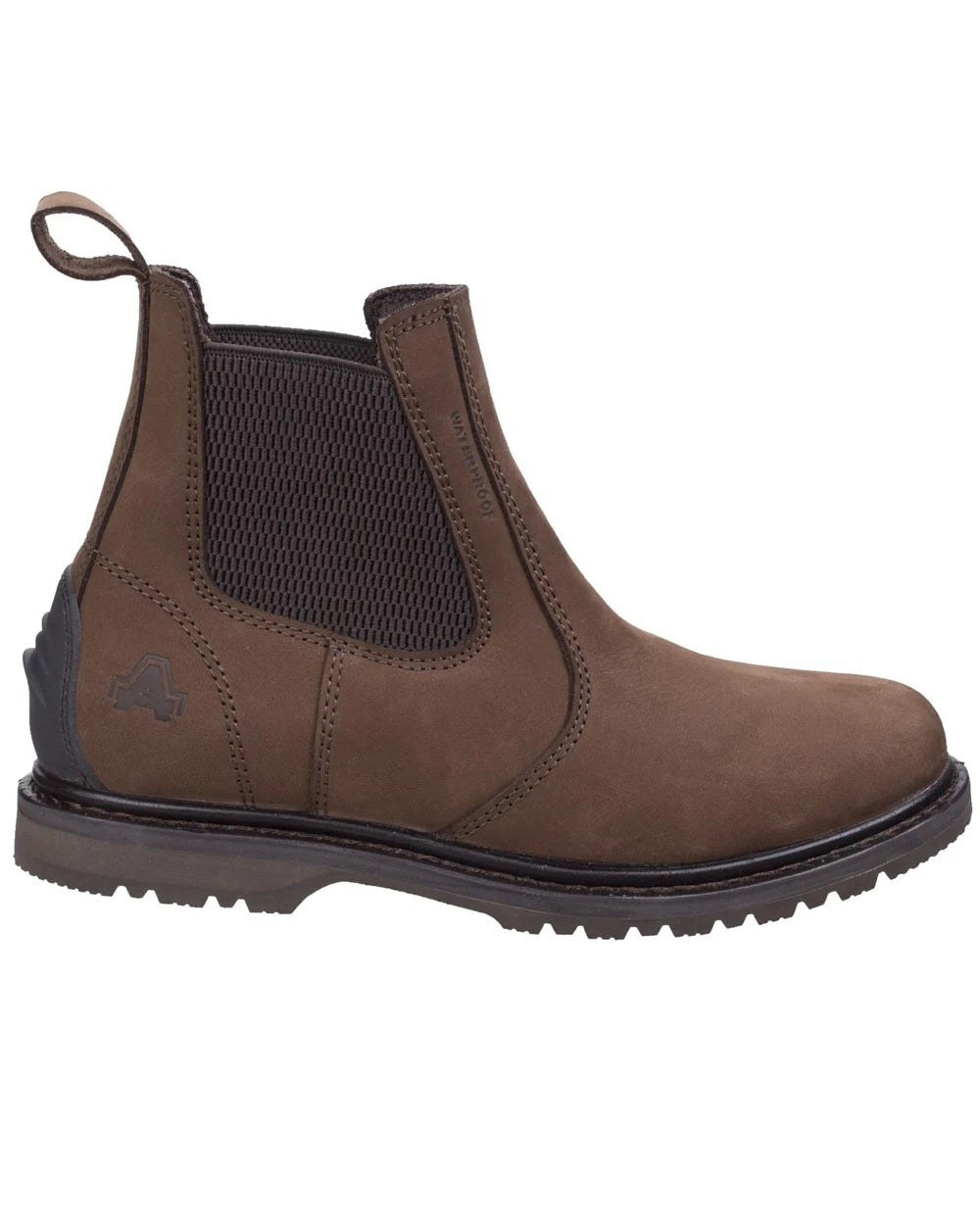 Brown Colored Amblers Aldingham Dealer Boots on a White background 