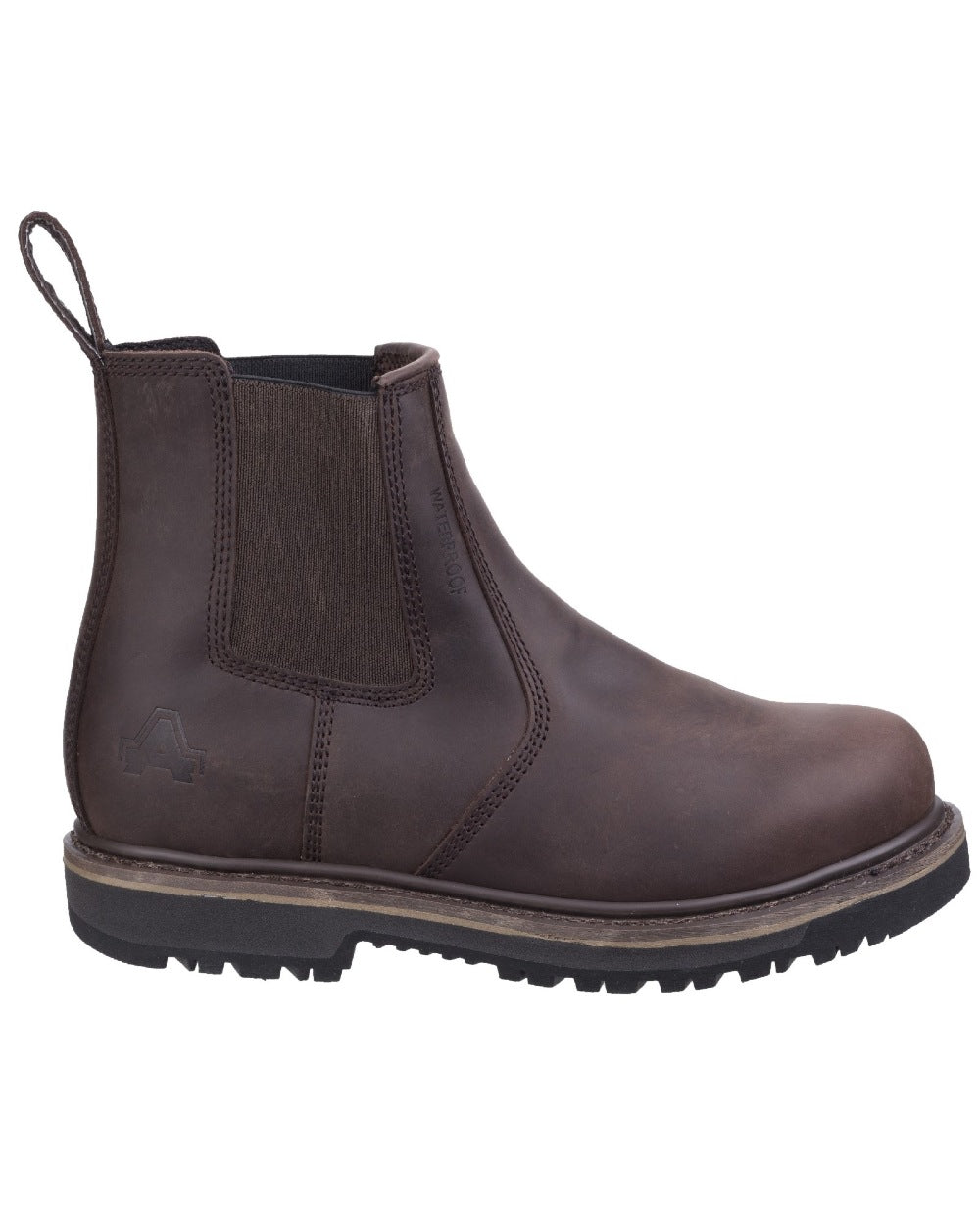 Brown Coloured Amblers Carlisle Dealer Boots on a white background 