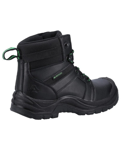 Black Colored Amblers Safety AS502 Oak Safety Boots on a White background 