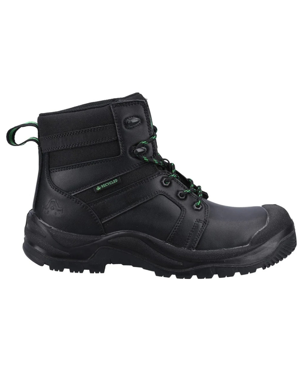 Black Colored Amblers Safety AS502 Oak Safety Boots on a White background 