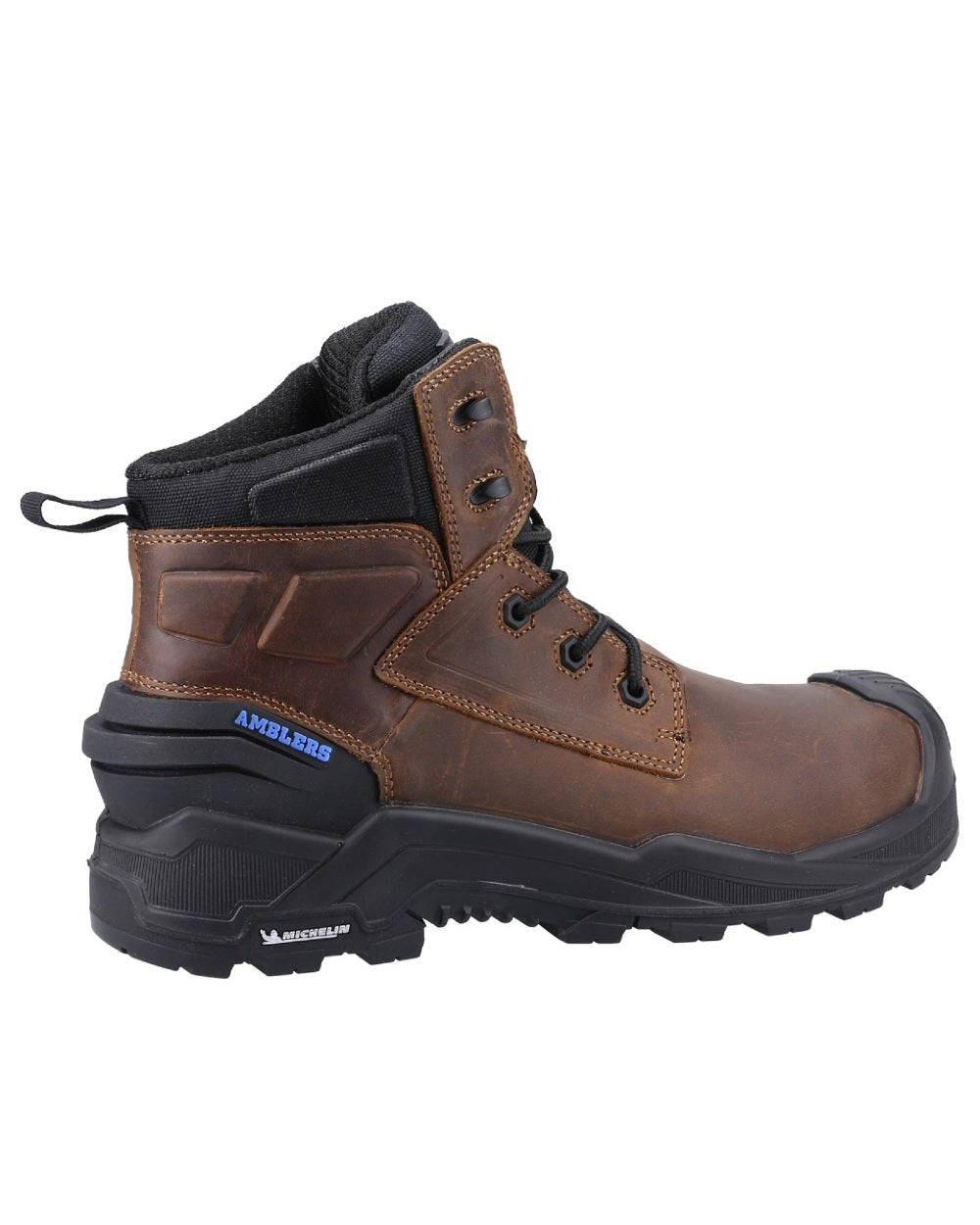 Coloured Brown Amblers Safety 980C Crusader Safety Boots on a white background 