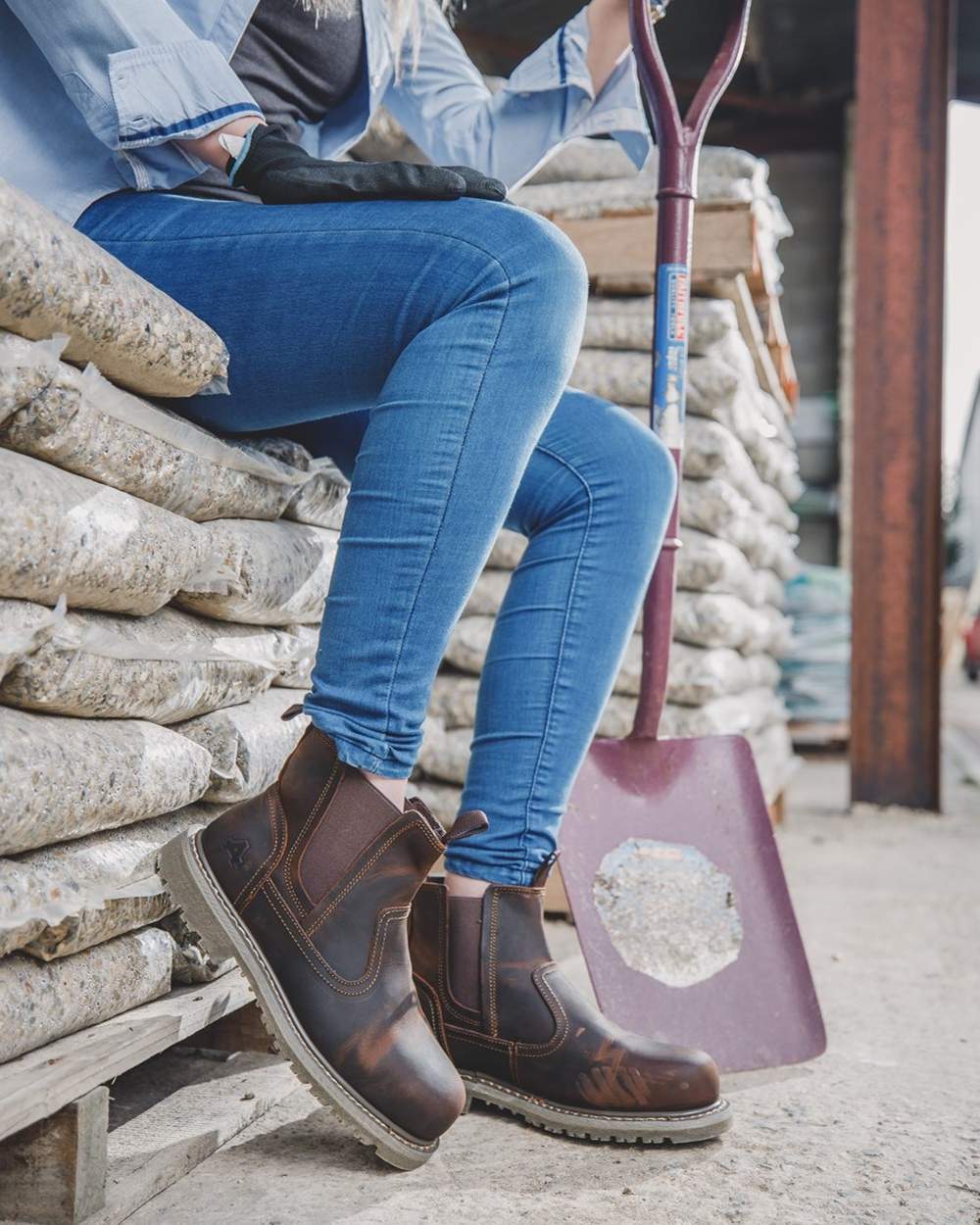 Brown Coloured Amblers Safety AS101 Alice Safety Boots 