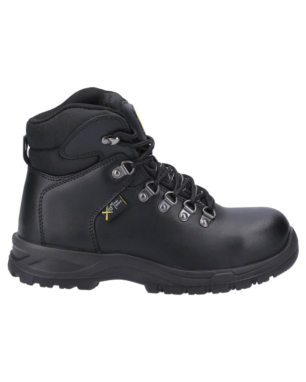 Black Coloured Amblers Safety Womens AS606 Jules Safety Boots on a white background 