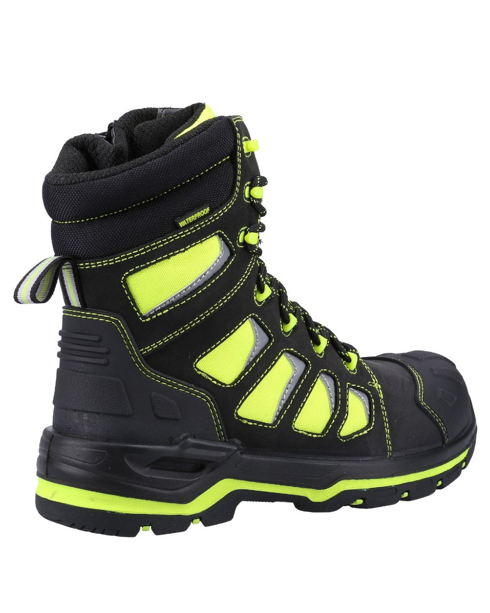 Yellow Coloured Amblers Safety AS972C Beacon Waterproof Safety Boots on a white background 