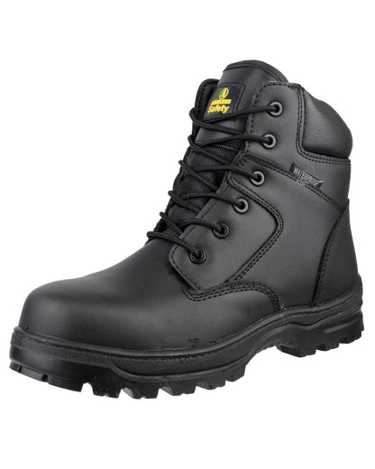 Black Coloured Amblers Safety FS006C Safety Boots on a white background 