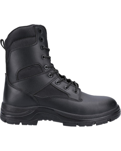 Black Coloured Amblers Safety FS009C Hi-leg Safety Boot on a white background 