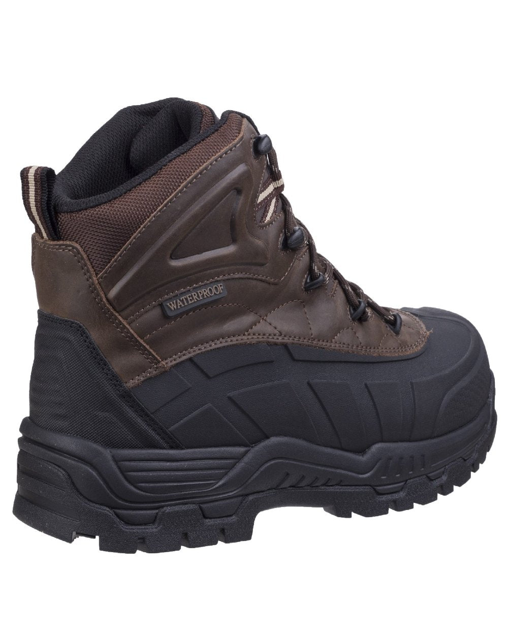 Brown Coloured Amblers Safety FS430 Orca Hybrid Waterproof Non-Metal Safety Boots on a white background 