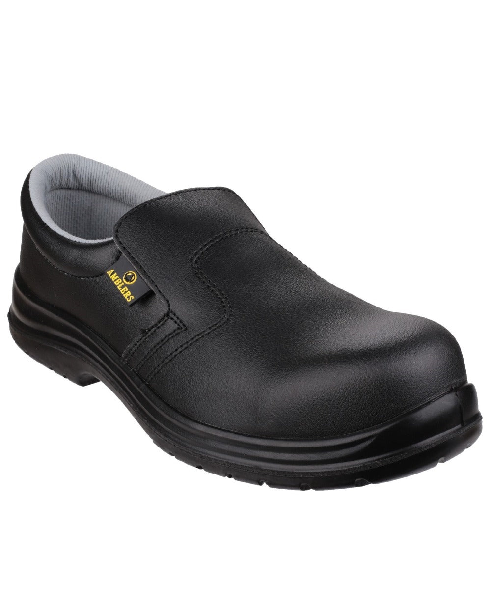 Black Coloured Amblers Safety FS661 Metal Free Lightweight safety Shoe on a white background 