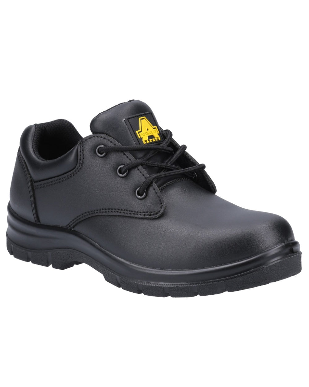 Black Coloured Amblers Safety Womens AS715C Amelia Safety Shoes on a white background 