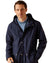 Navy coloured Ariat Atherton Waterproof Jacket on white background #colour_navy