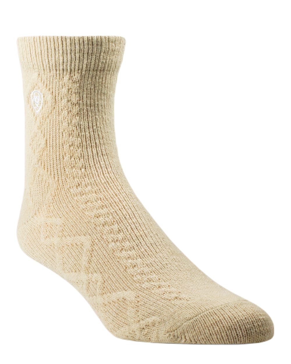 Irish Cream Coloured Ariat Countryside Mid Socks On A White Background 