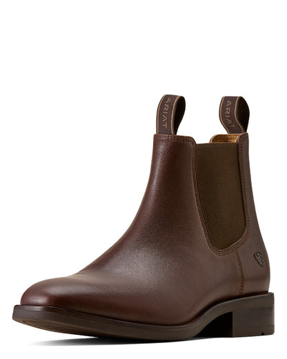 Espresso Noir coloured Ariat Mens Beckford Chelsea Boots on white background 