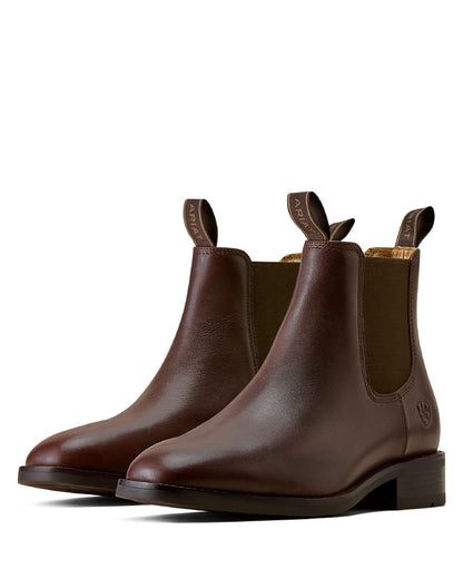 Espresso Noir coloured Ariat Mens Beckford Chelsea Boots on white background 