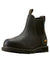Black coloured Ariat Mens Groundbreaker Safety Steel Toe Work Boots on White background #colour_black