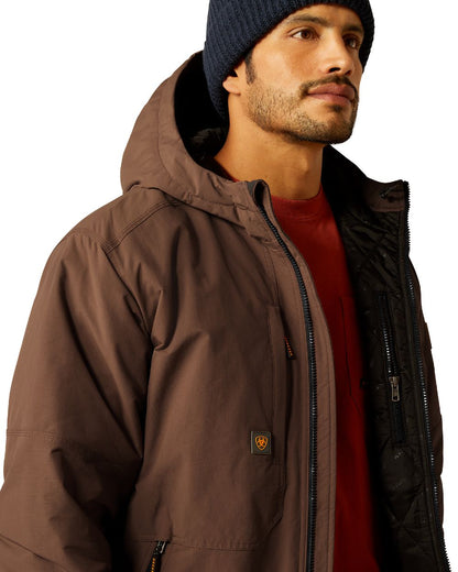 Aztec Coloured Ariat Rebar Cordura Ripstop Insulated Jacket On A White Background